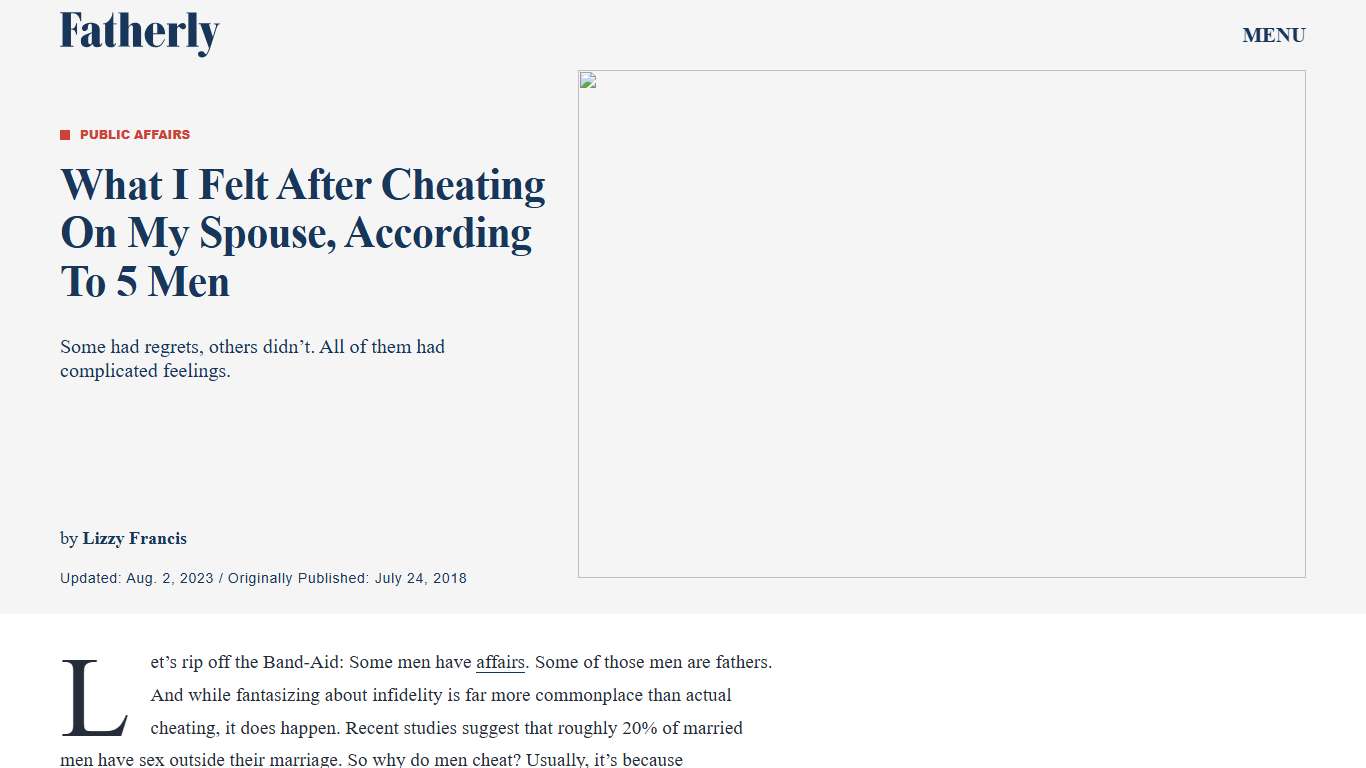 What I Felt After Cheating On My Spouse: 5 Men Explain